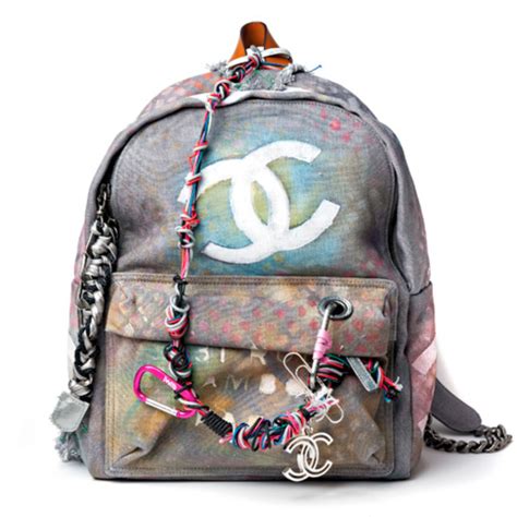 chanel art school backpack amazon|Chanel Canvas Graffiti Backpack .